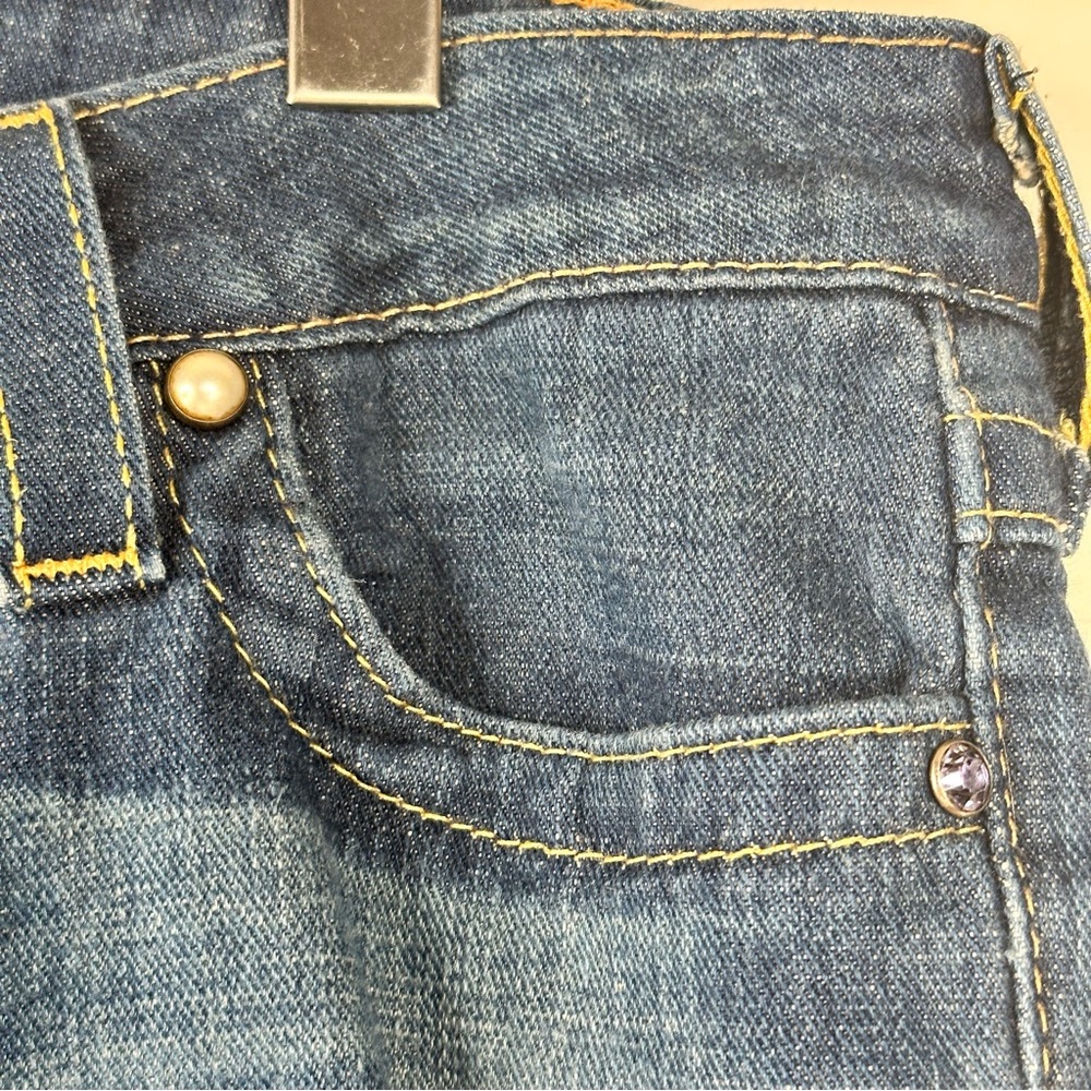 True Religion Billy World Tour Diamond Jeans Women’s SZ 28 - Picture 6 of 11